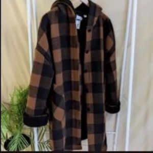 Hooded Plaid Shacket